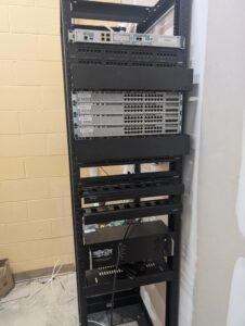 Data Rack with Switches Installed